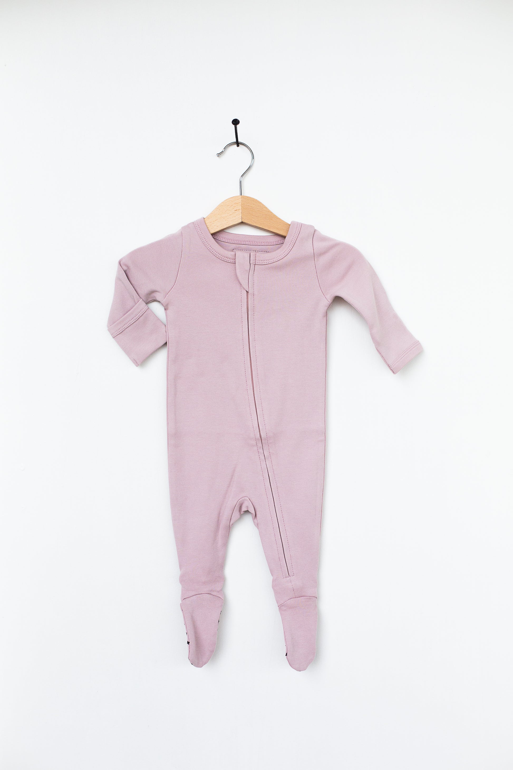 Organic 2 Way Zip Footie | GOTS Certified Organic Cotton | Solid Colors