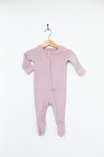 Organic 2 Way Zip Footie | GOTS Certified Organic Cotton | Solid Colors
