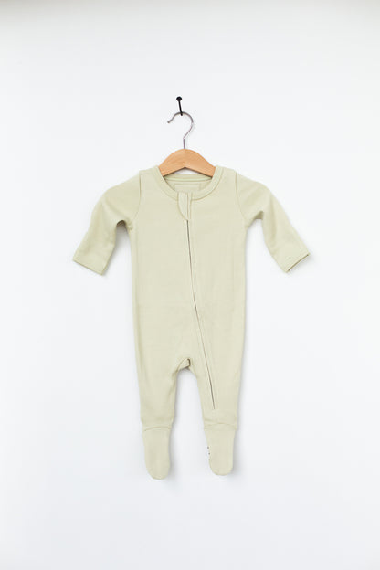 Organic 2 Way Zip Footie | GOTS Certified Organic Cotton | Solid Colors