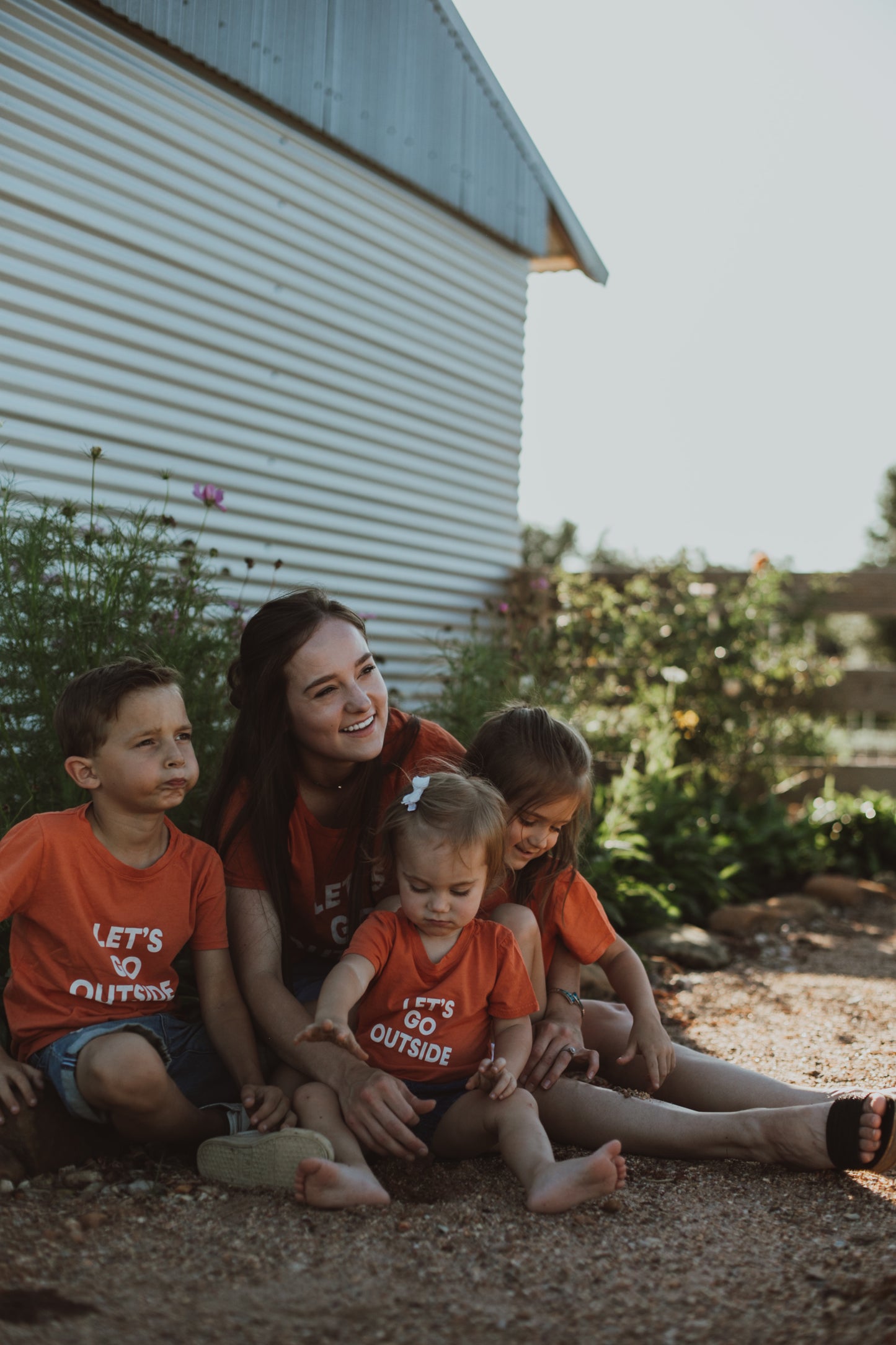 Let's go outside Kid's Crewneck Tee