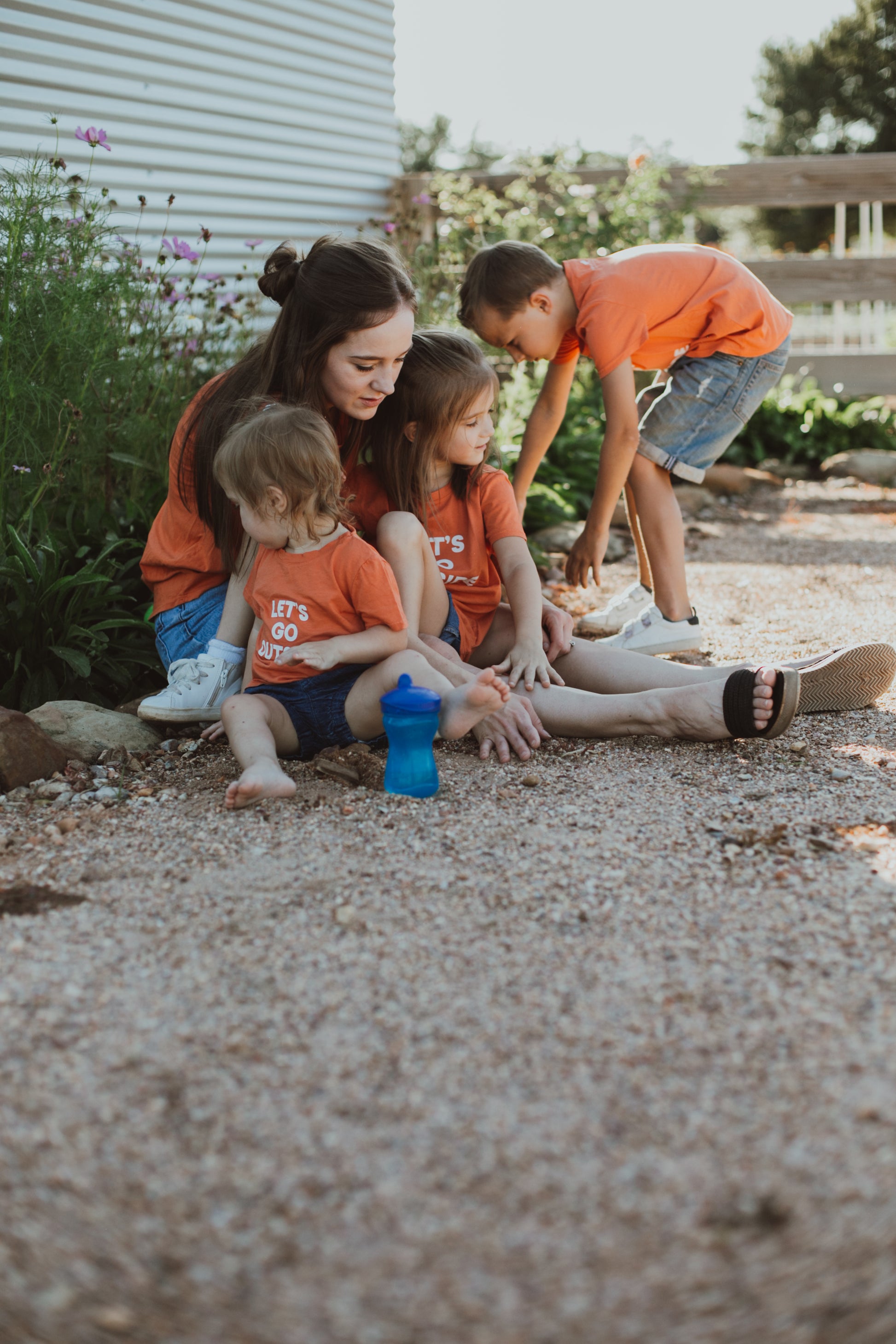 Let's go outside Kid's Crewneck Tee