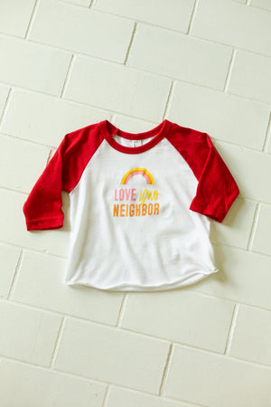 
                  
                    Load image into Gallery viewer, Love your neighbor - Baseball Tee
                  
                