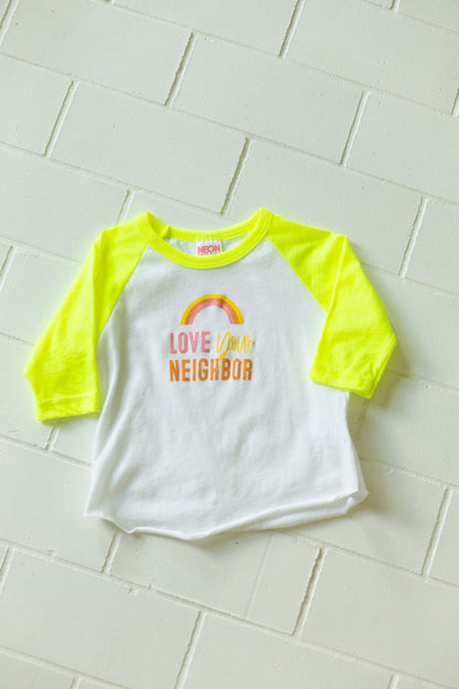 Love your neighbor - Baseball Tee