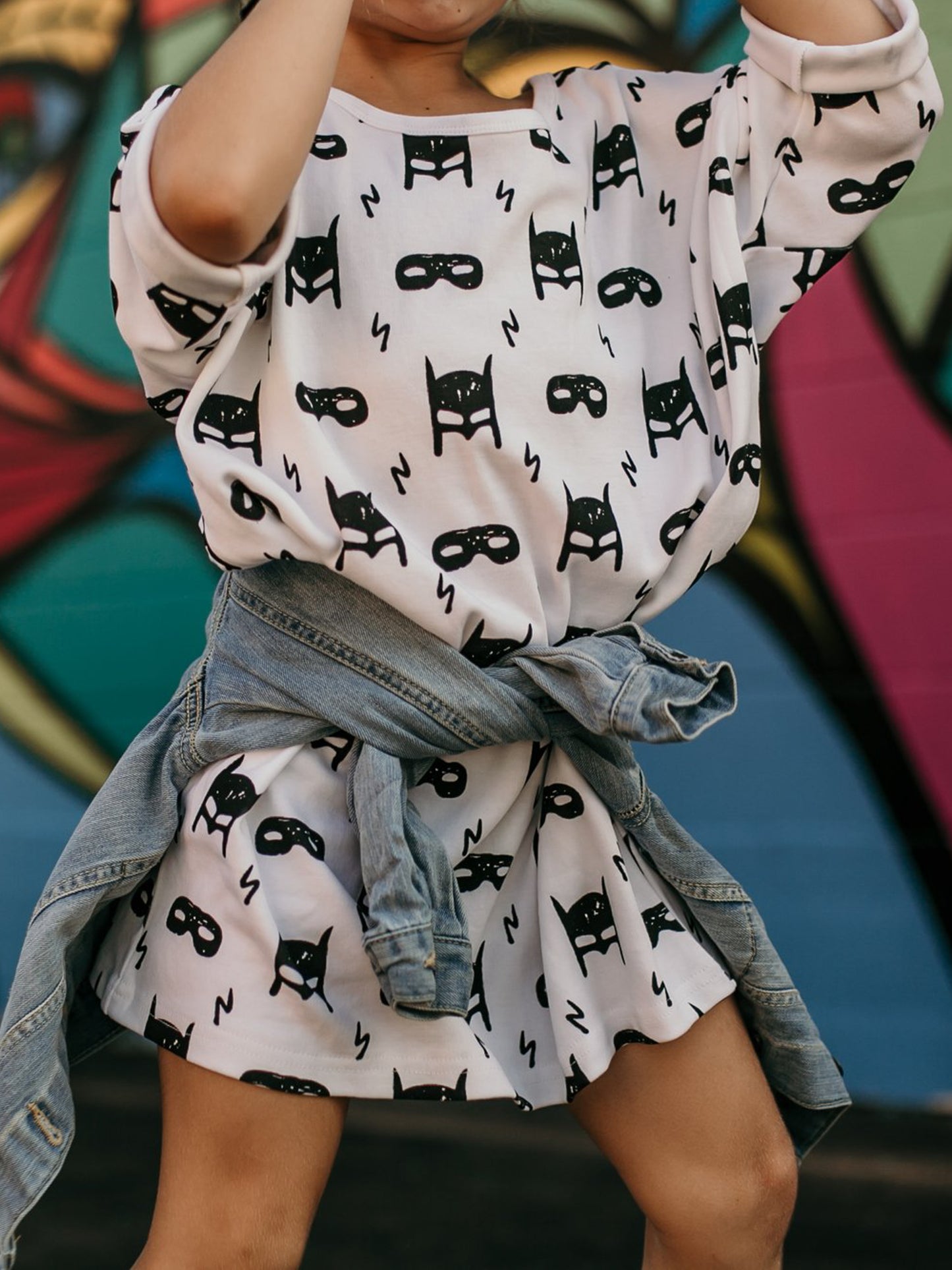 Organic slouch dress in signature prints – alternate view 5