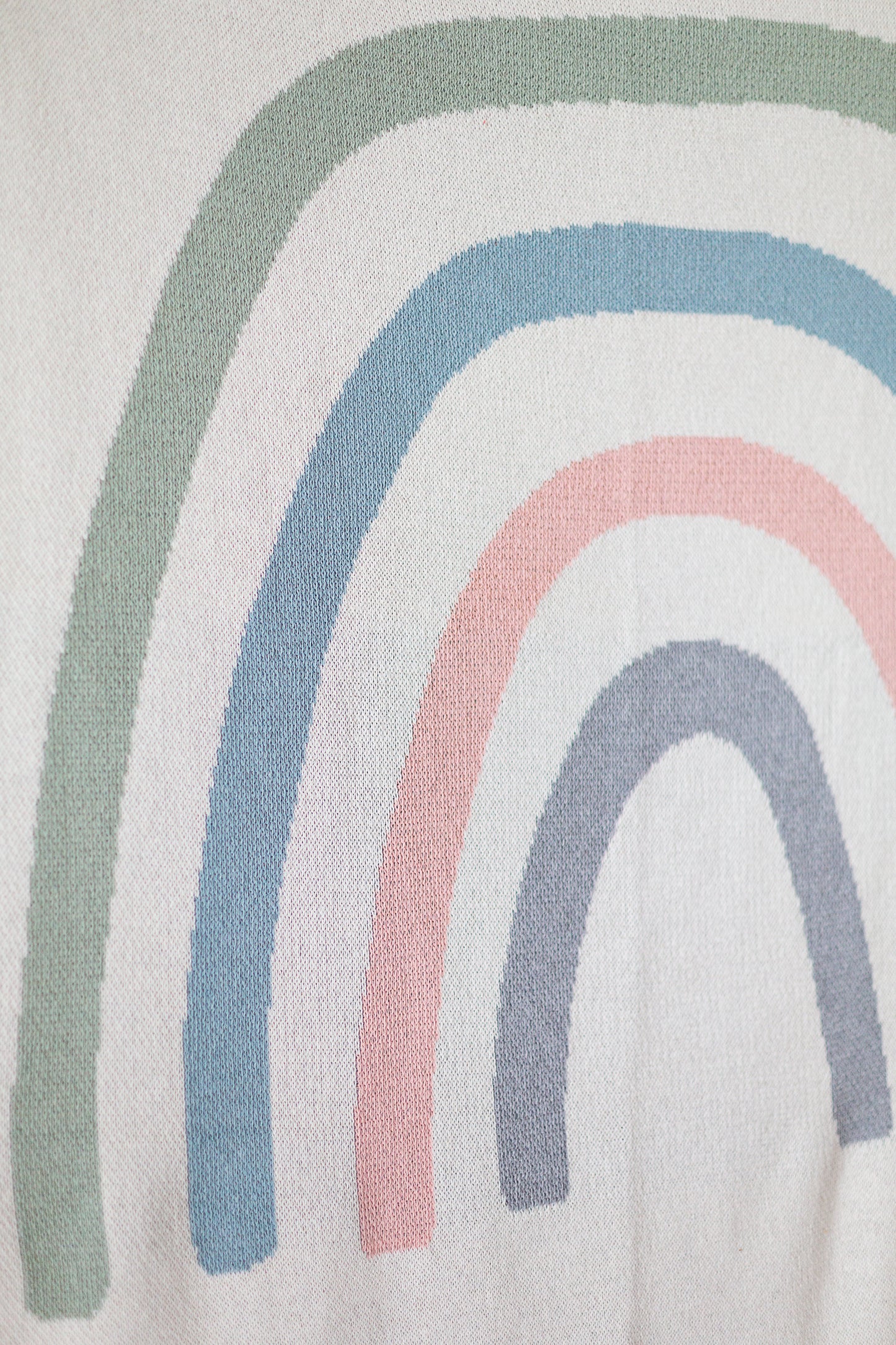 Rainbow Recycled Cotton Throw Blanket | Made in USA