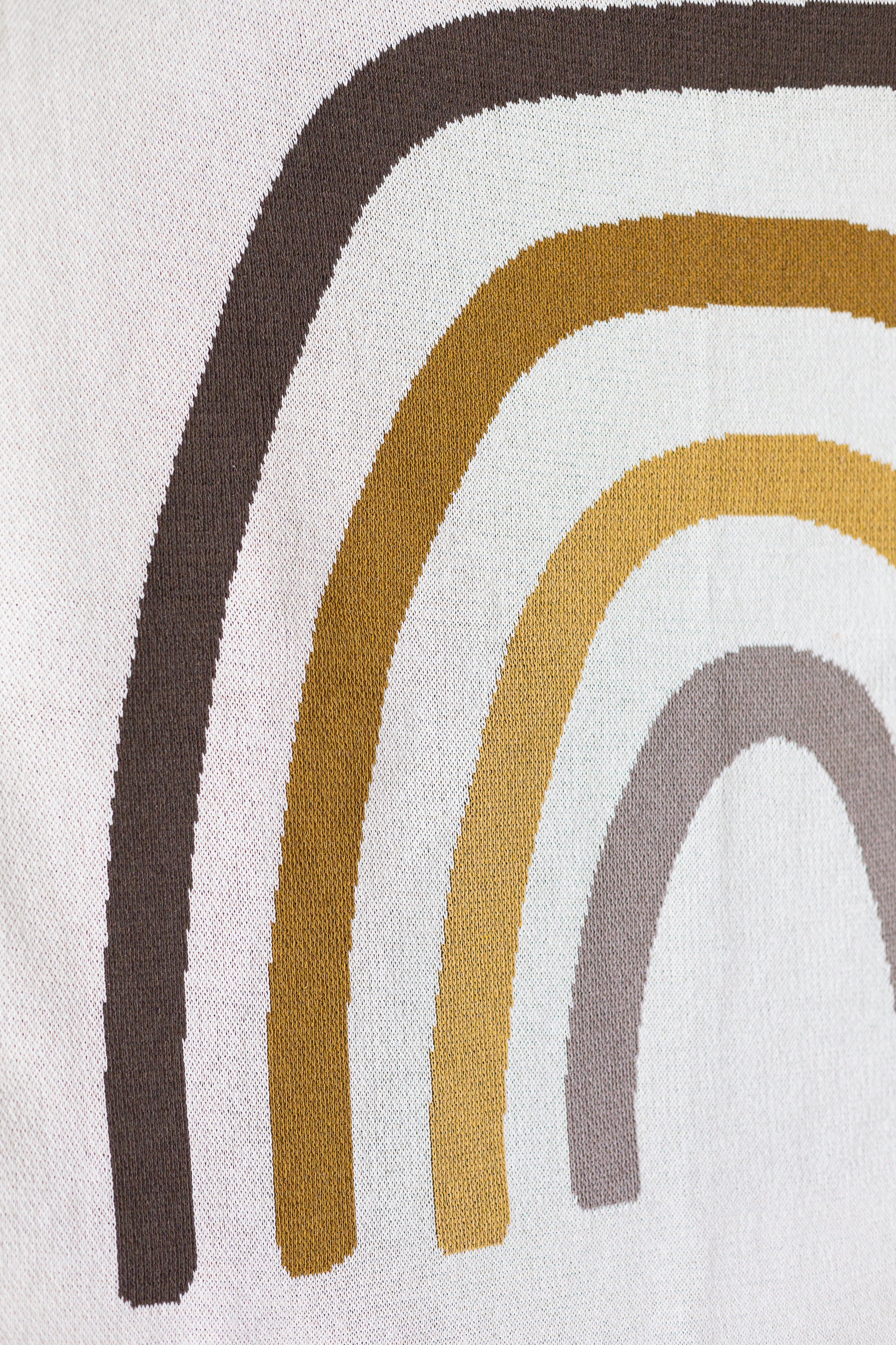 Rainbow Recycled Cotton Throw Blanket | Made in USA