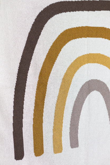 Rainbow Recycled Cotton Throw Blanket | Made in USA