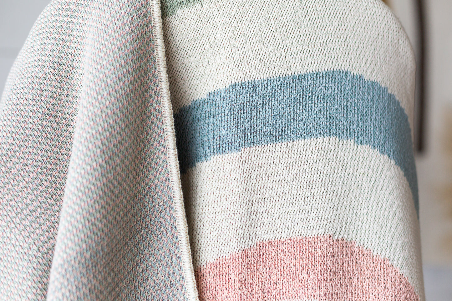 Rainbow Recycled Cotton Throw Blanket | Made in USA