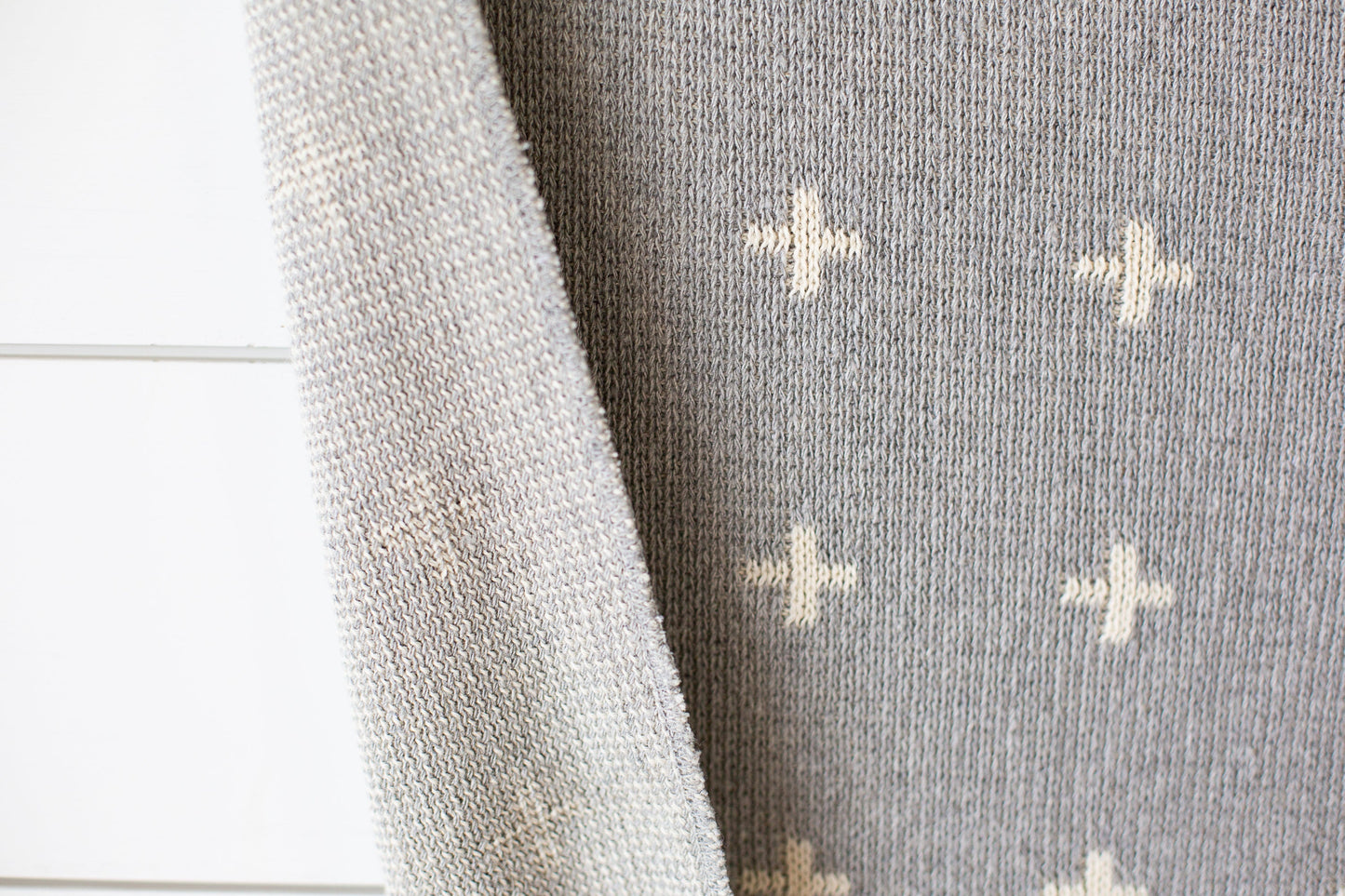 Mini Swiss Cross recycled cotton family blanket