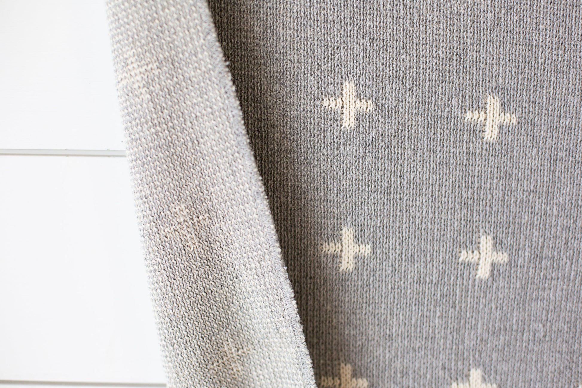 Mini Swiss Cross recycled cotton family blanket