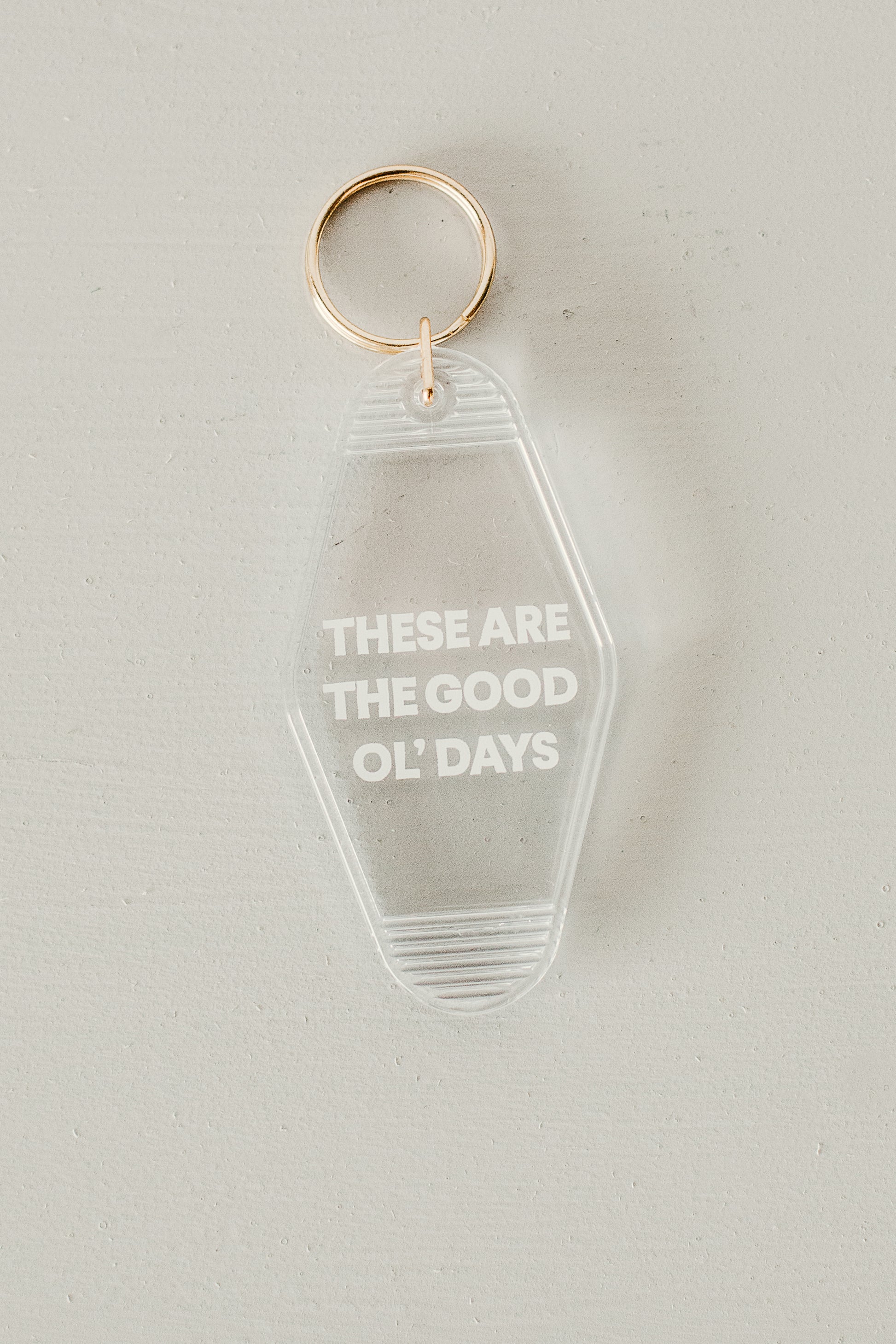 These Are the Good Ol' Days vintage clear keychain by Modern Burlap