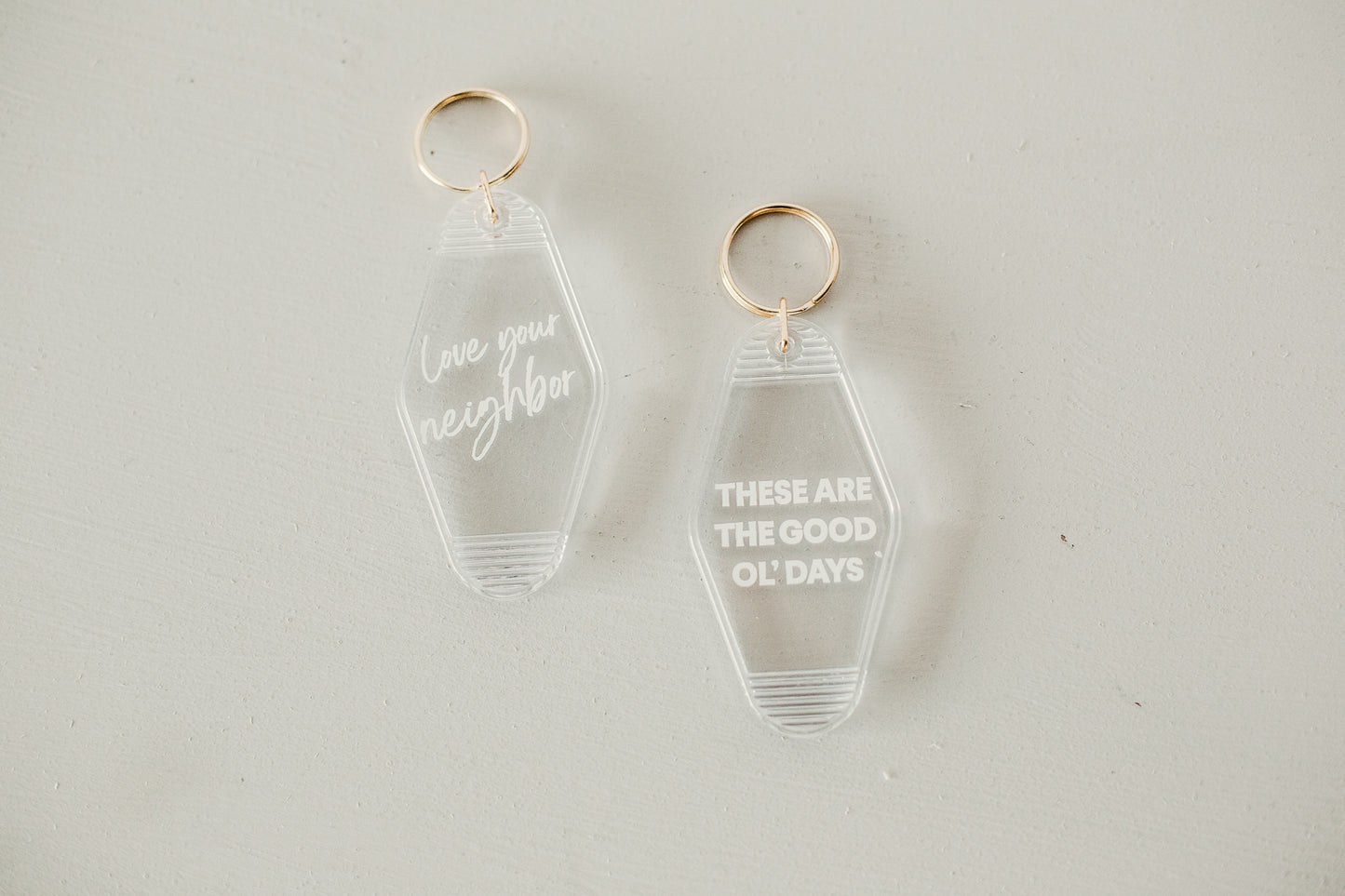 Vintage Keychain - Clear These are the good ol' days