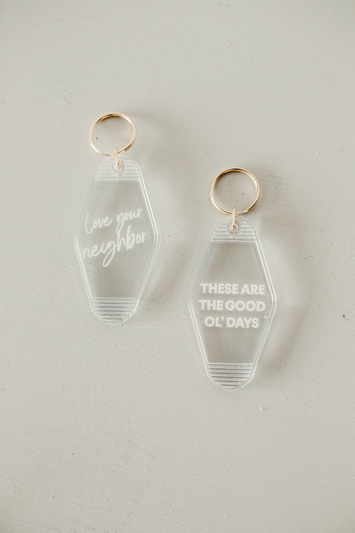 Vintage Keychain - Clear These are the good ol' days