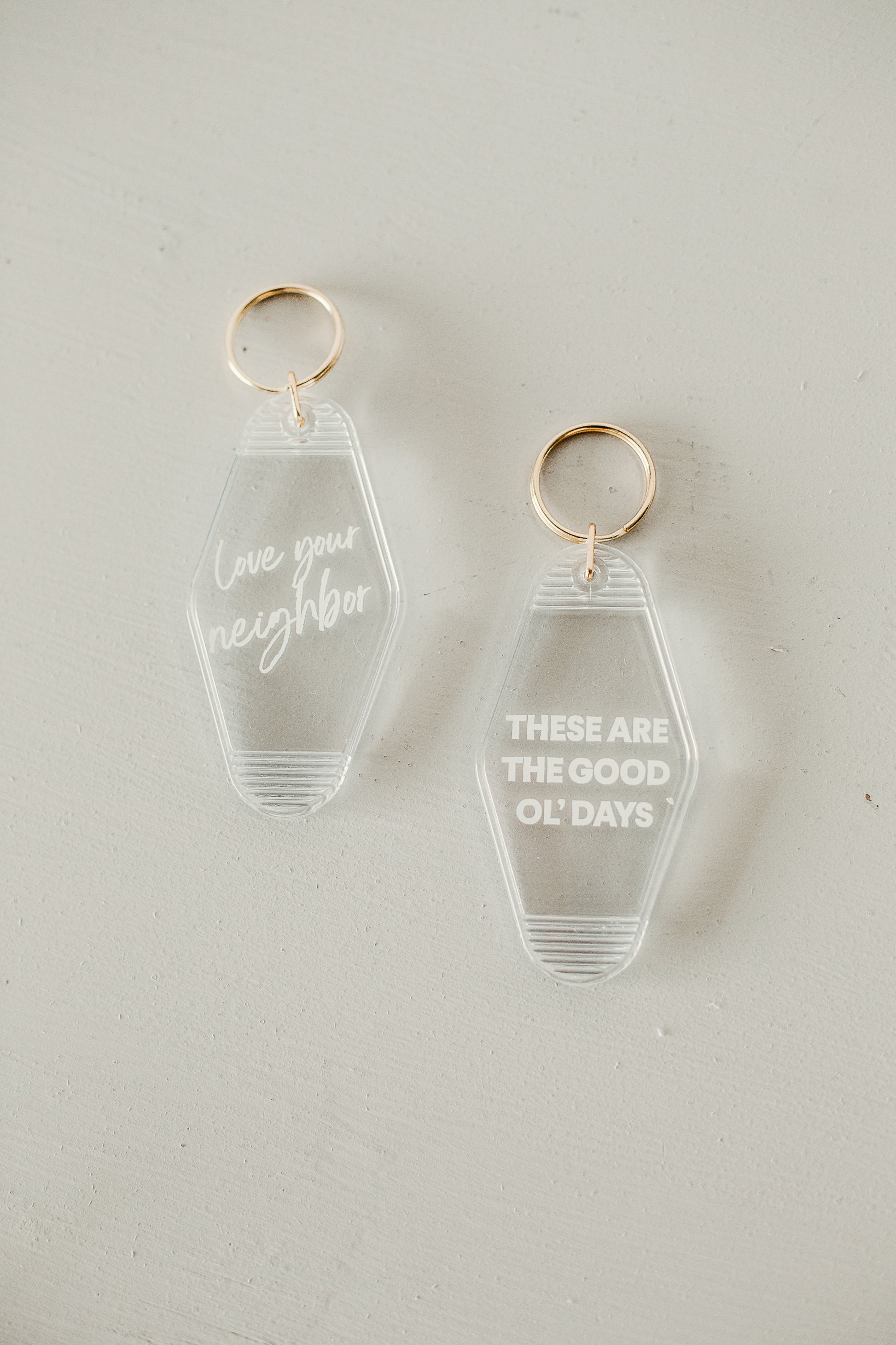 Vintage Keychain - Clear These are the good ol' days