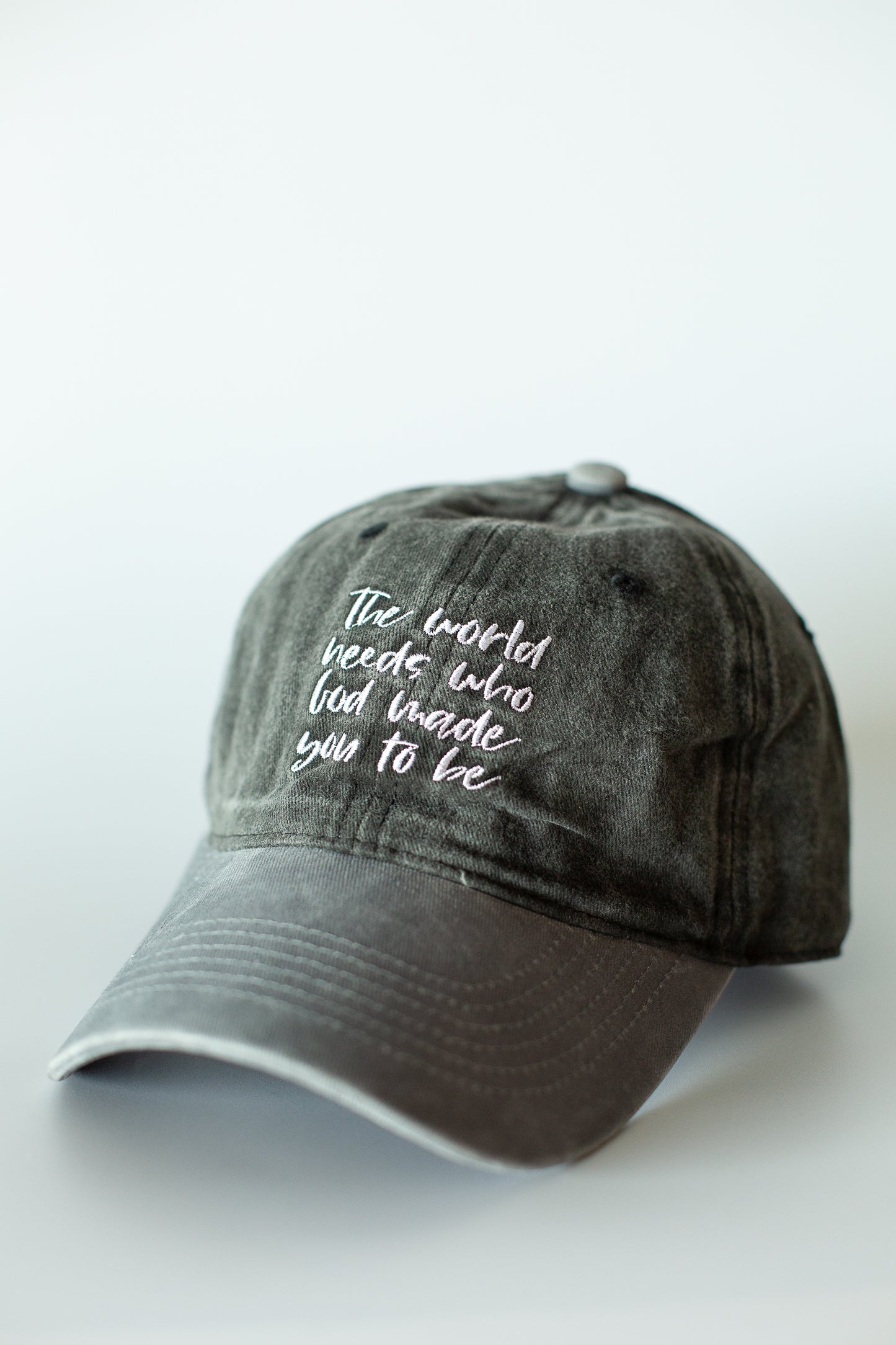 The World needs who God made you to be -  Baseball Cap - Colorblock Black/Gray | 2 sizes