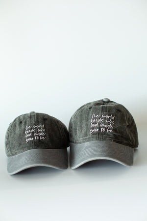 
                  
                    Load image into Gallery viewer, The World needs who God made you to be -  Baseball Cap - Colorblock Black/Gray | 2 sizes
                  
                