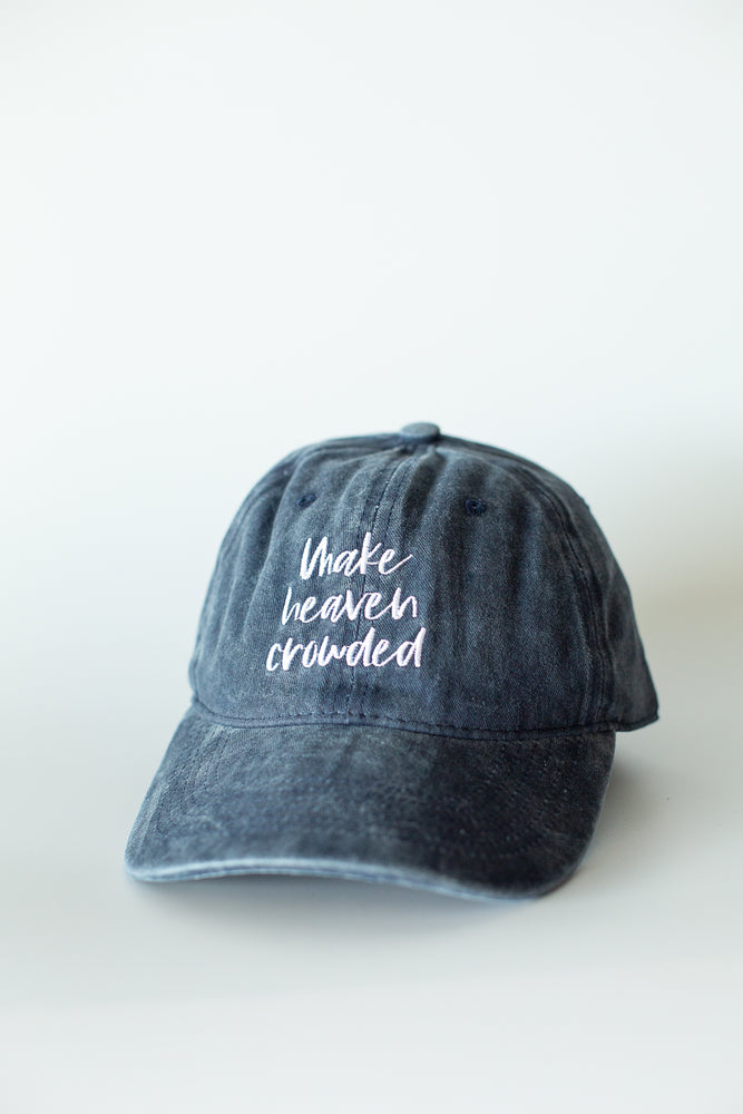 
                  
                    Load image into Gallery viewer, Make heaven crowded -  Baseball Cap - Washed Blue | 2 sizes
                  
                
