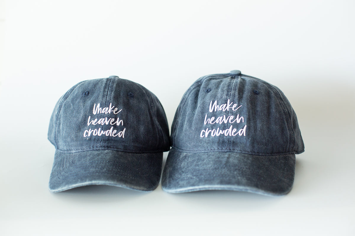 Make heaven crowded -  Baseball Cap - Washed Blue | 2 sizes