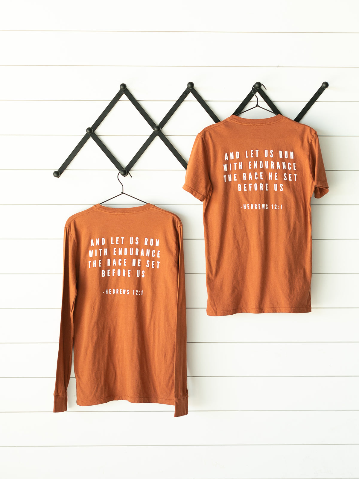 Made in the USA | Hebrews 12:1 Unisex S/S Crewneck Tee - Sunburn