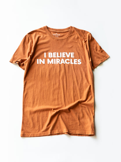 Made in the USA TEE FOR A CAUSE | I believe in miracles Unisex S/S Crewneck Tee - Sunburn