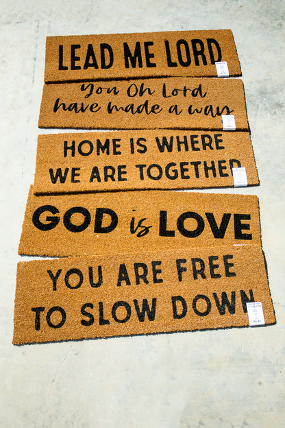 XL Doormat | Home Is Where We Are Together | Coconut Coir