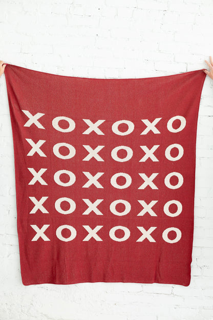 XO Recycled Cotton Throw Blanket | Made in USA