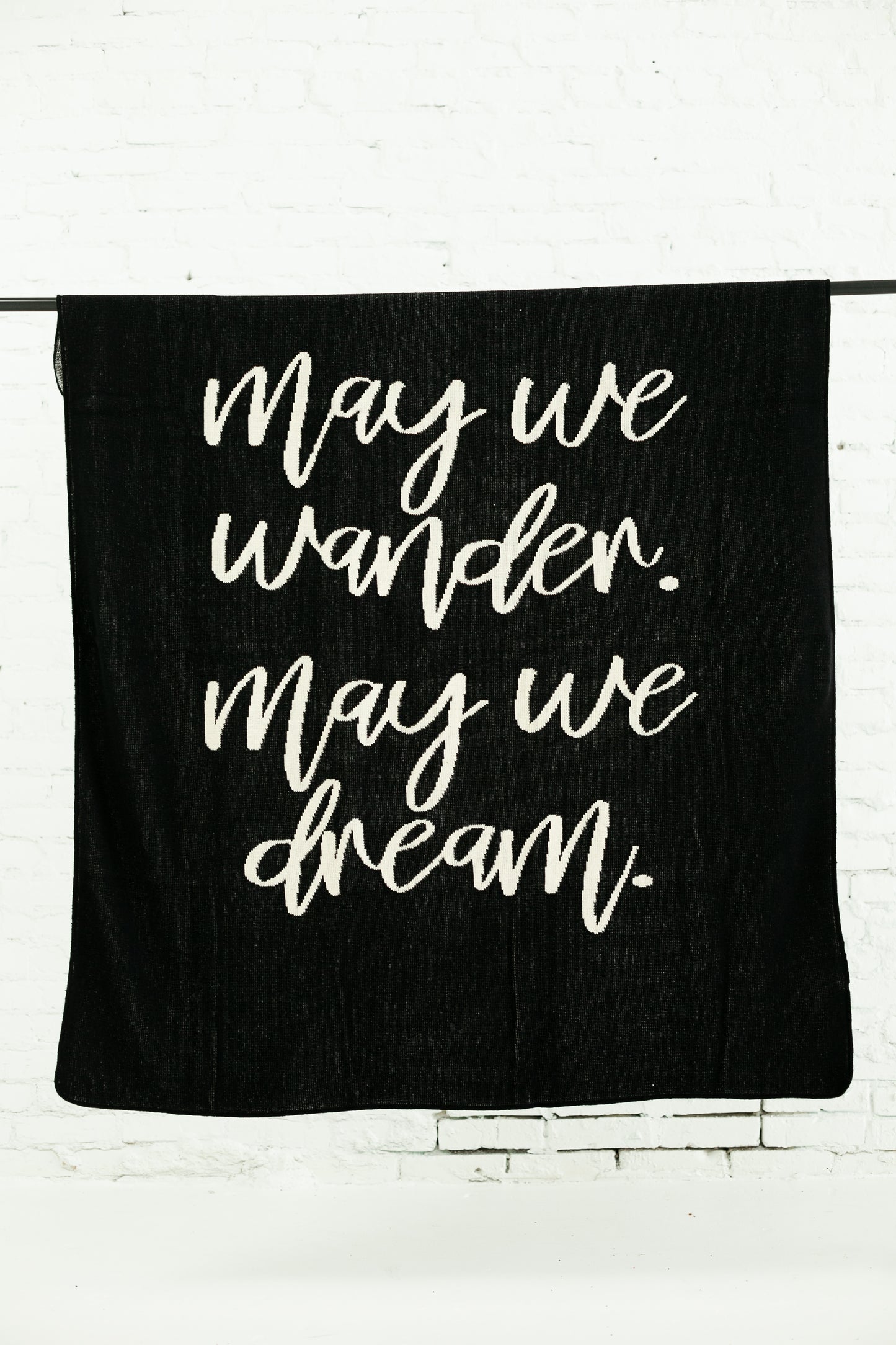 May We Wander May You Dream Recycled Cotton Throw | Made in USA