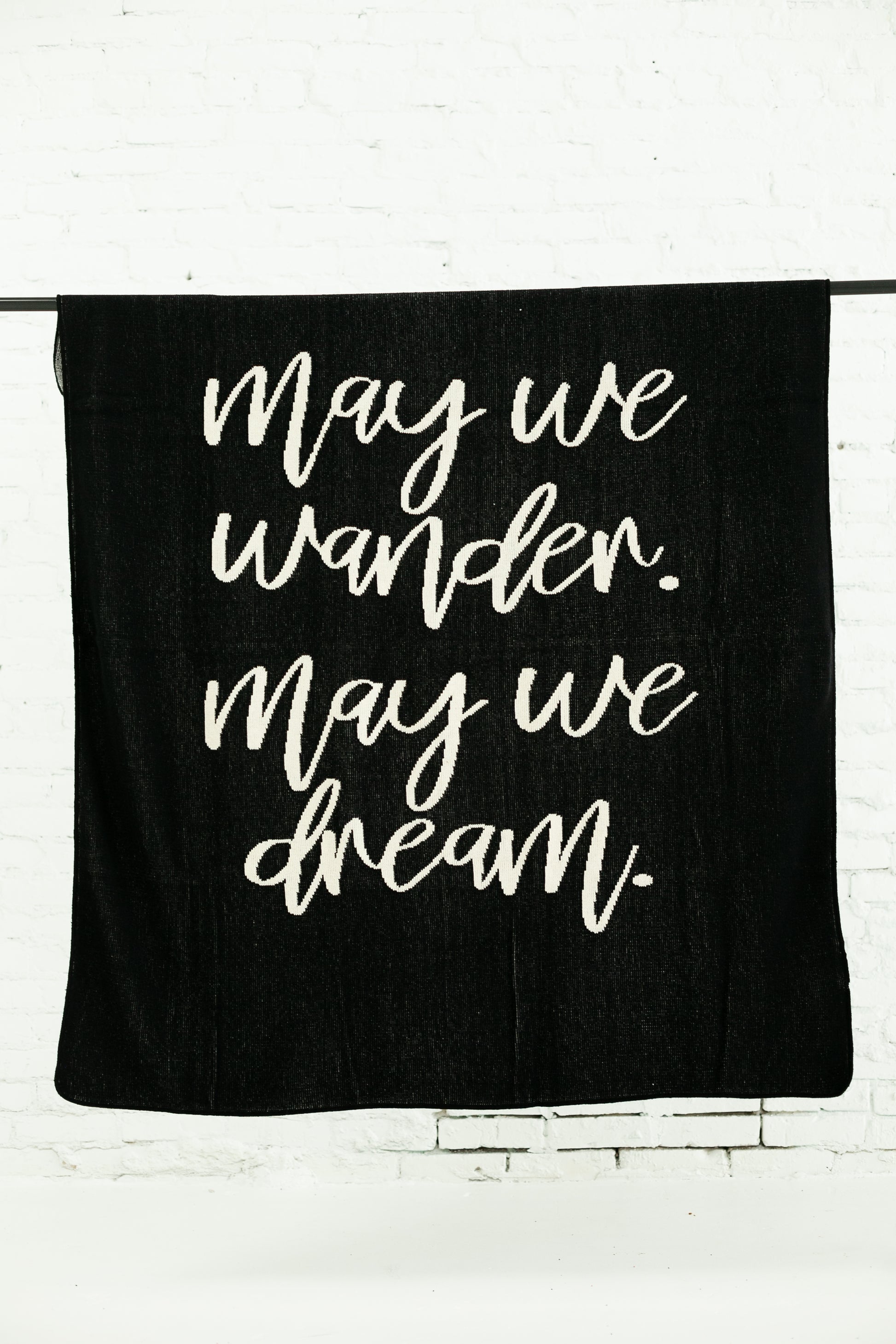 May We Wander May You Dream Recycled Cotton Throw | Made in USA