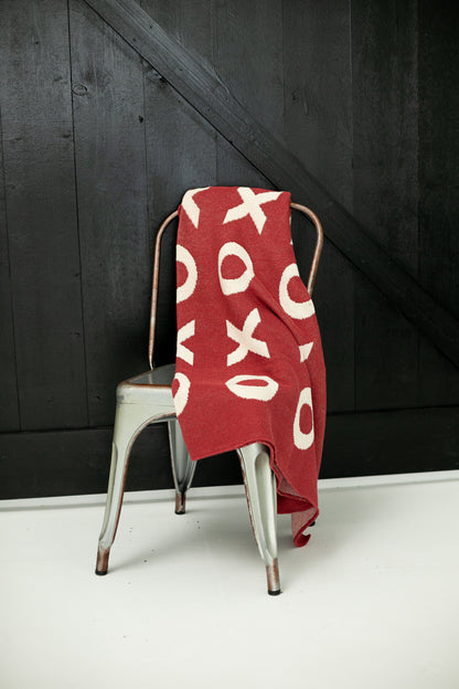 XO Recycled Cotton Throw Blanket | Made in USA