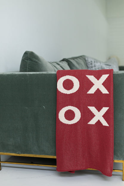 XO Recycled Cotton Throw Blanket | Made in USA