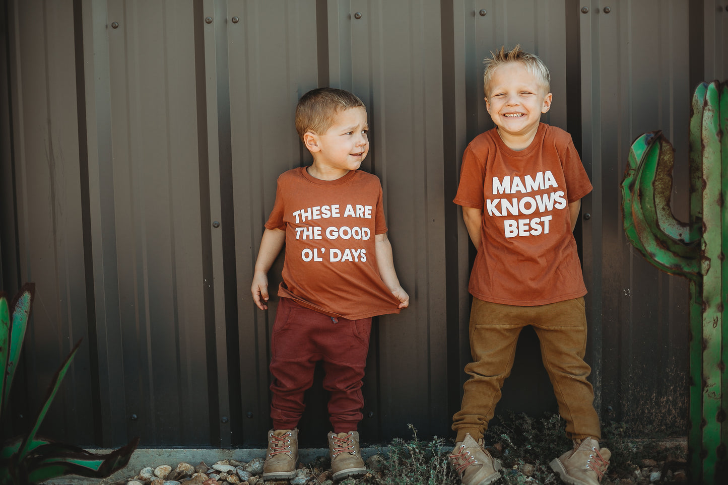 Made in the USA | Mama Knows Best Kid S/S Crewneck Tee - Sunburn