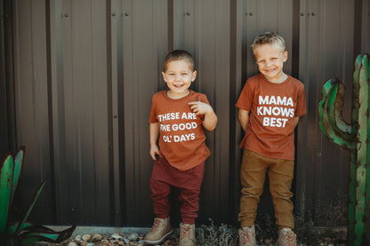 Made in the USA | These Are The Good Ol' Days Kid S/S Crewneck Tee - Sunburn