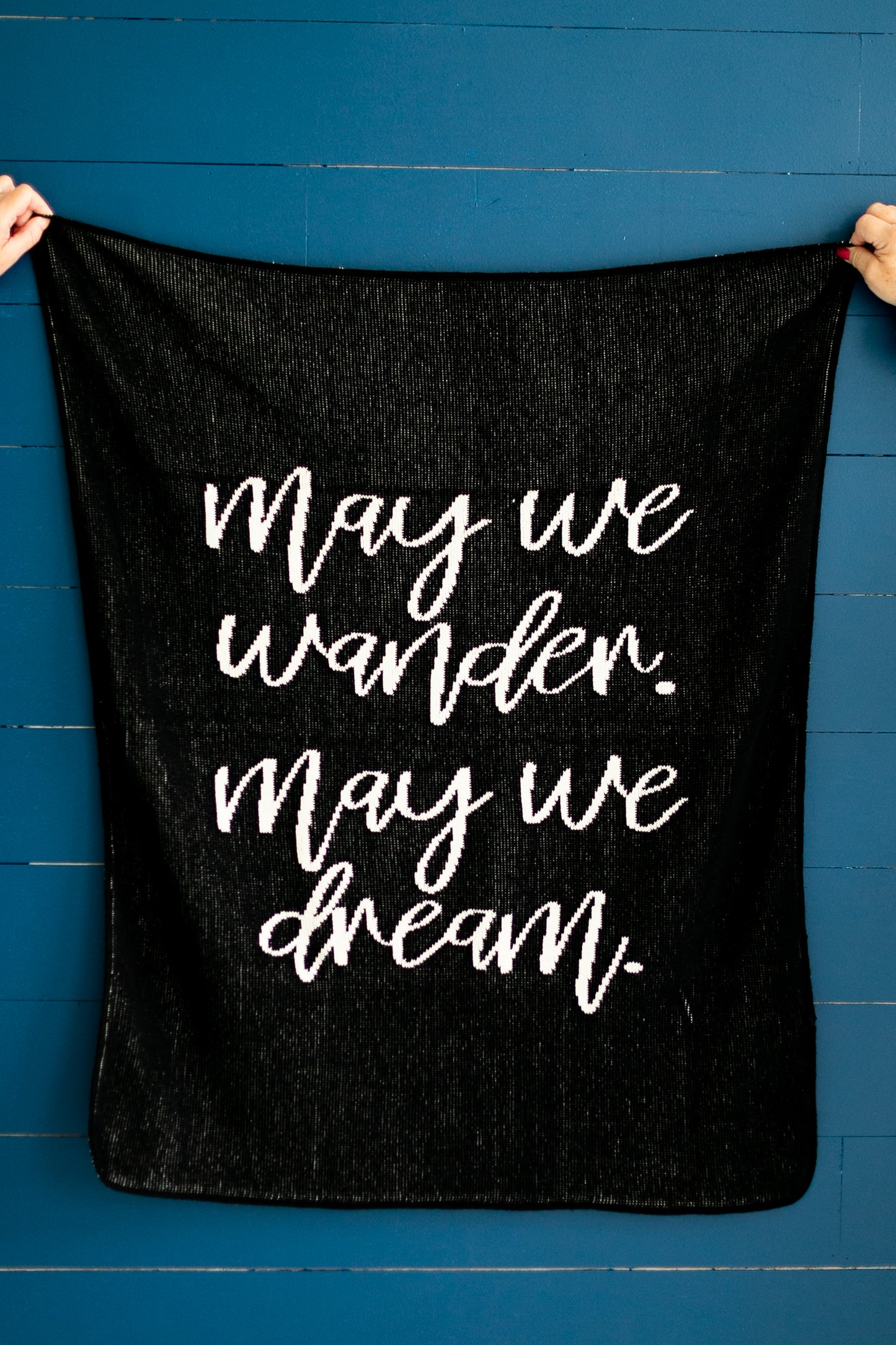 May We Wander May You Dream Recycled Cotton Throw | Made in USA