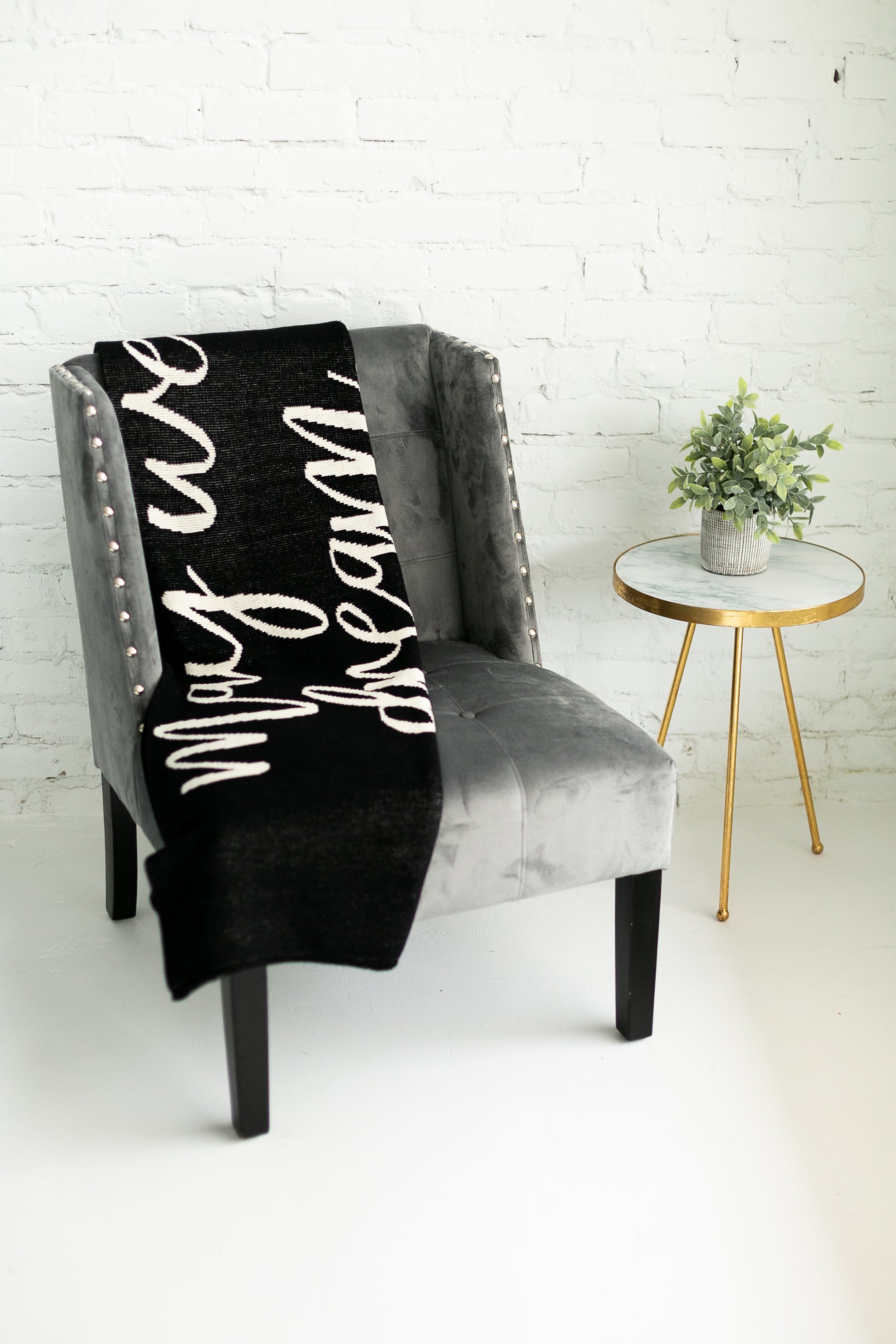May We Wander May You Dream Recycled Cotton Throw | Made in USA