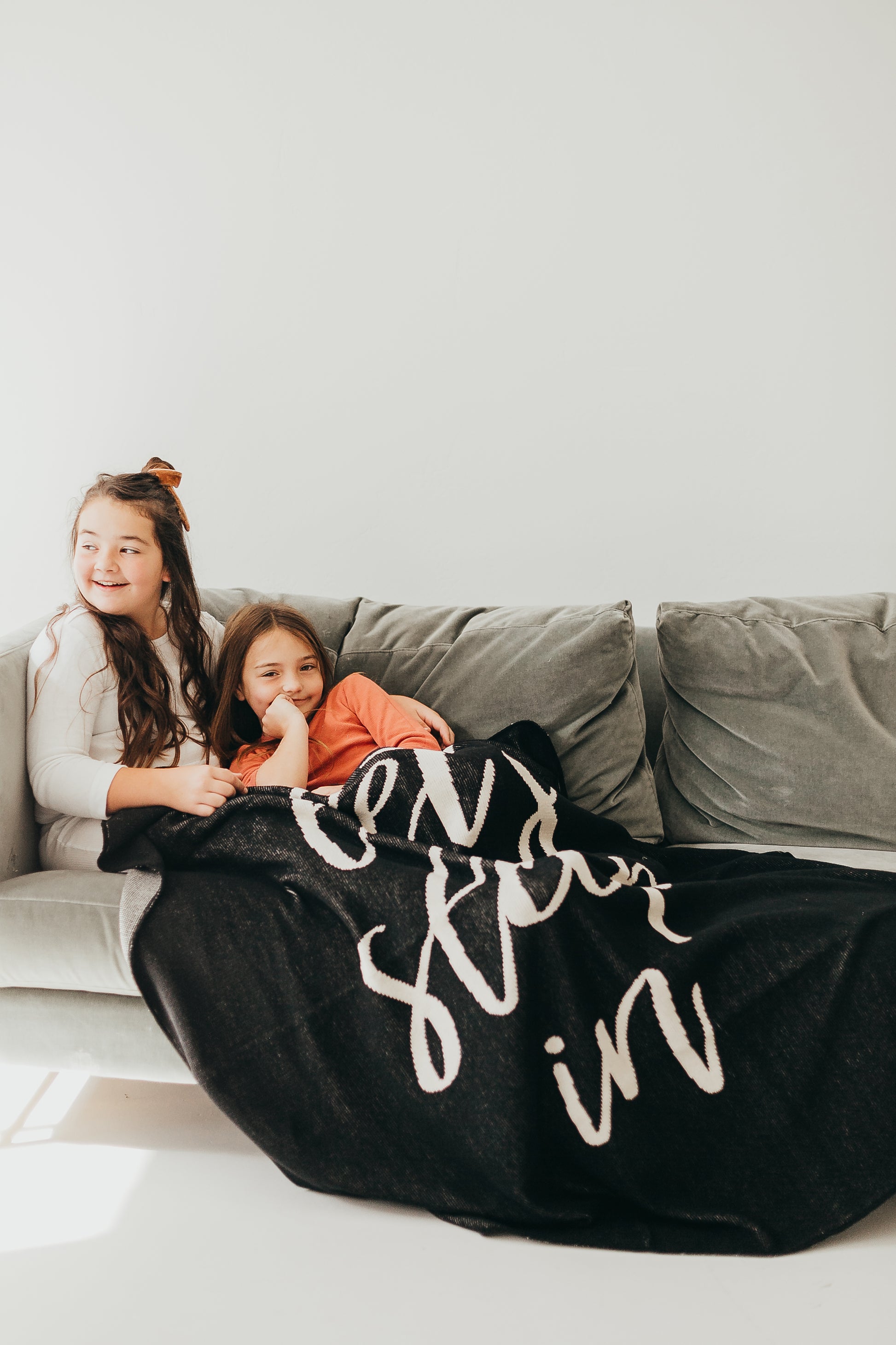 Let's Sleep In Recycled Cotton Throw Blanket | Made in USA