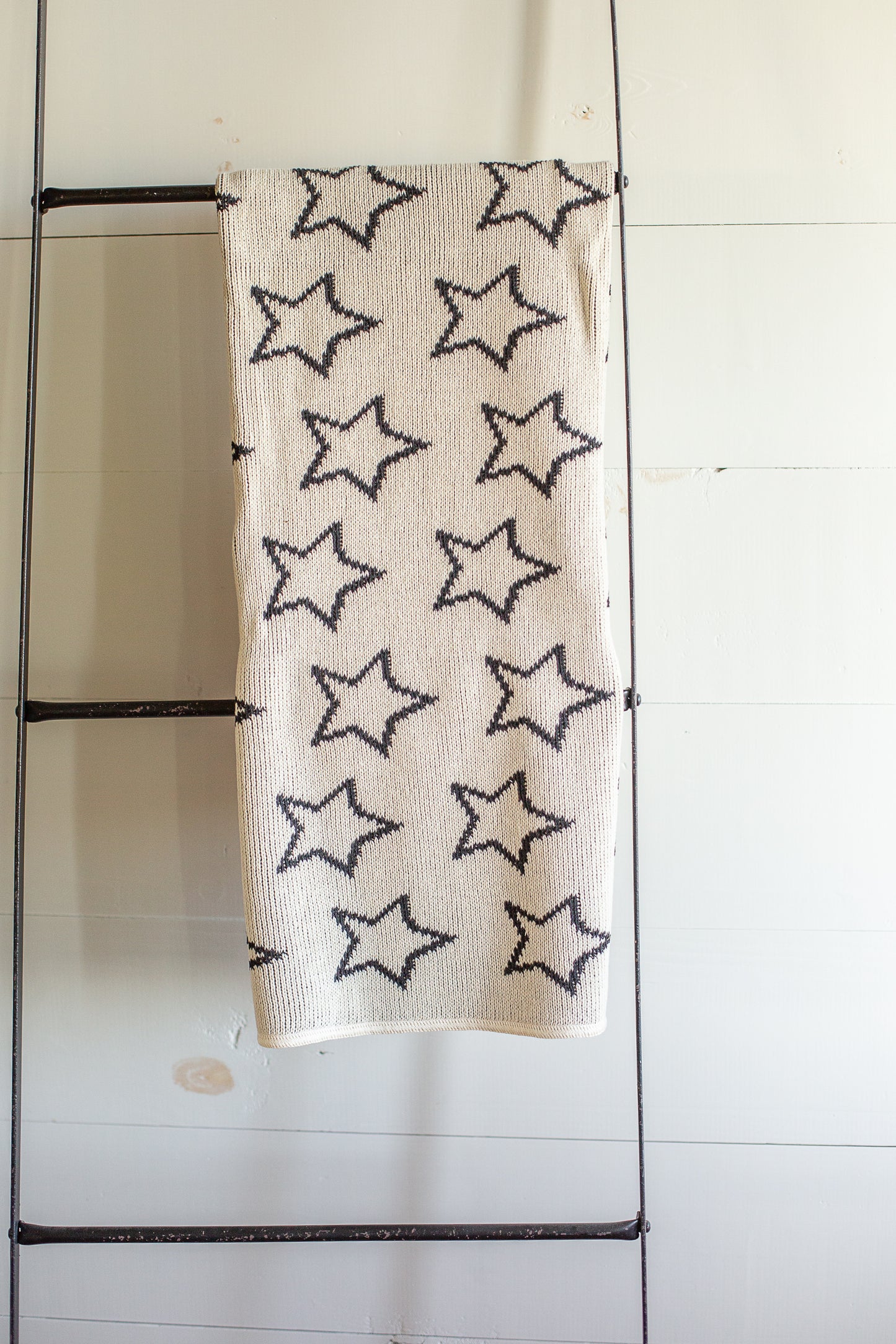 Stars Recycled Cotton Throw Blanket | Made in USA