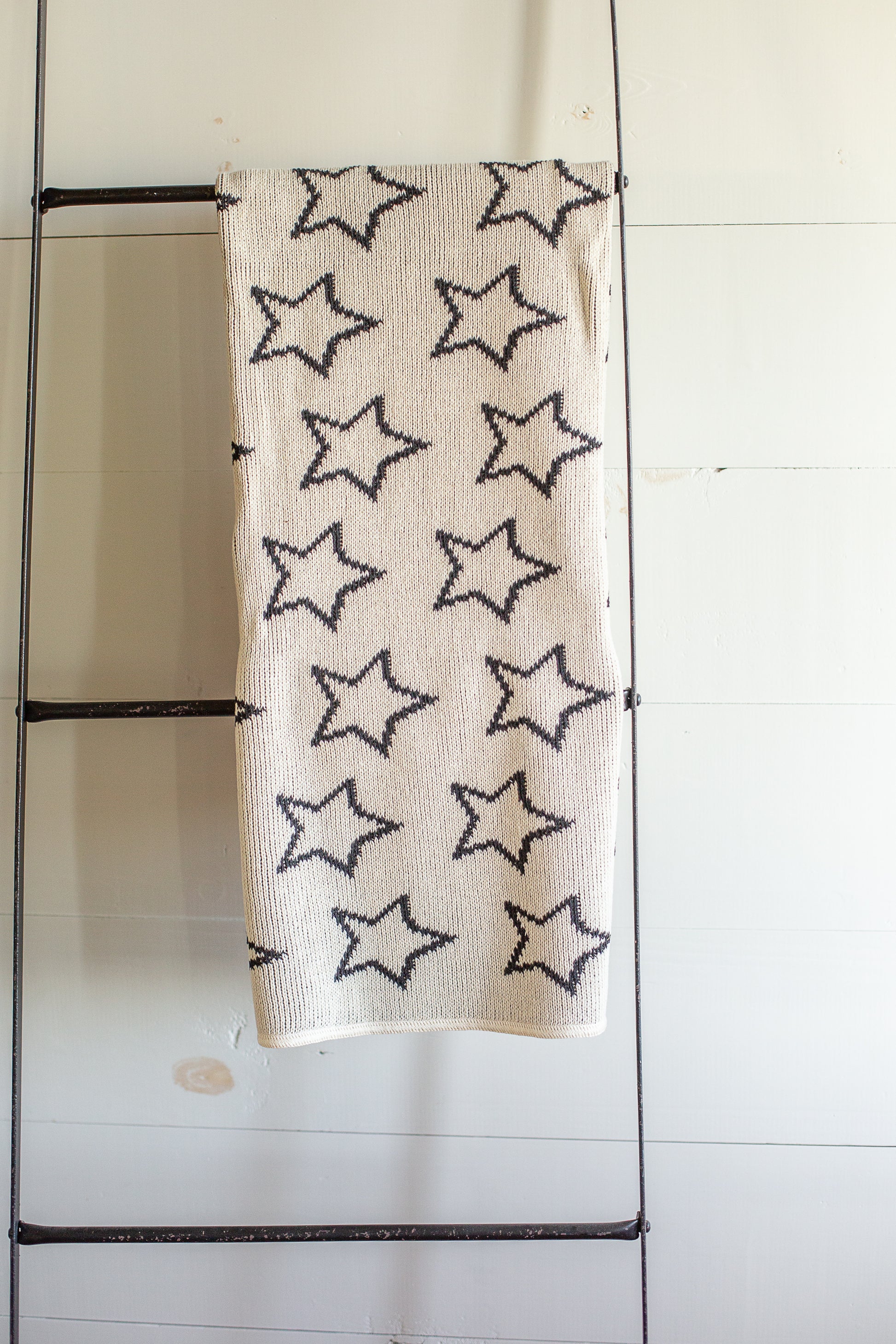 Stars Recycled Cotton Throw Blanket | Made in USA