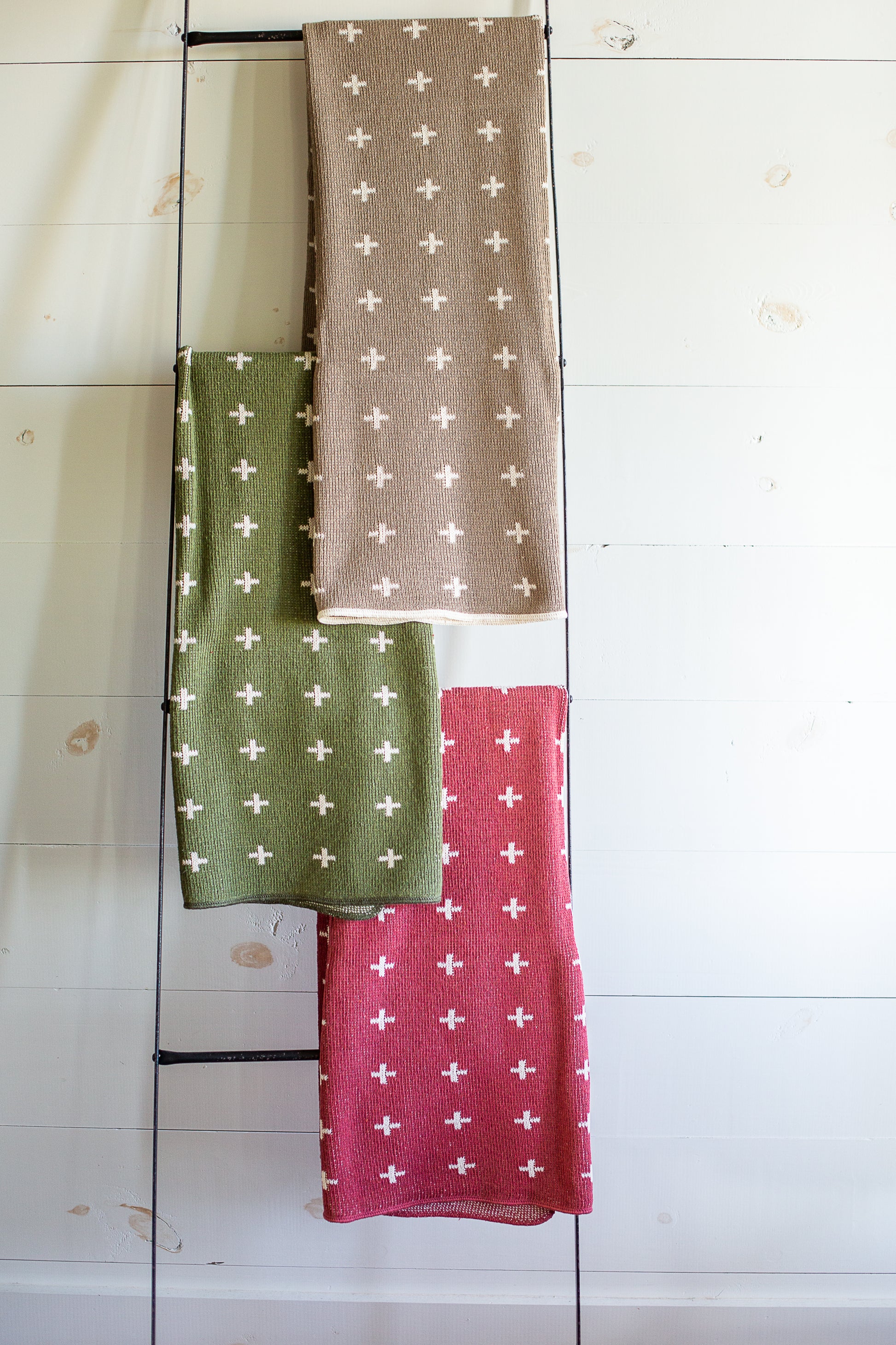 Mini Swiss Cross blanket for nursery and home
