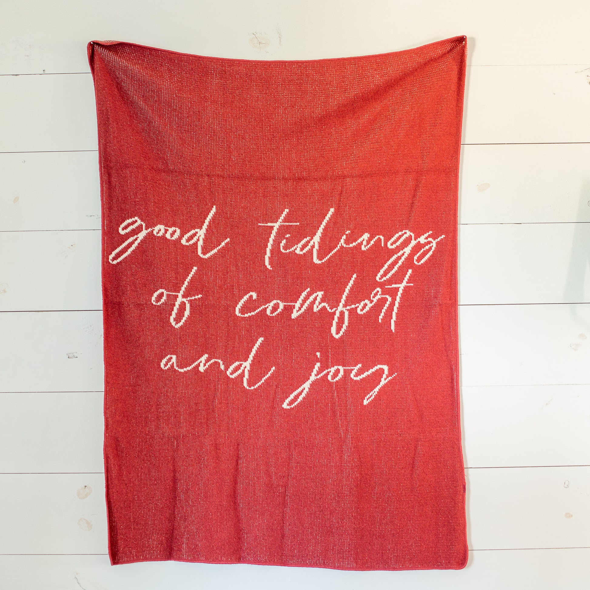 Good Tidings of Comfort and Joy Recycled Cotton Throw | Made in USA