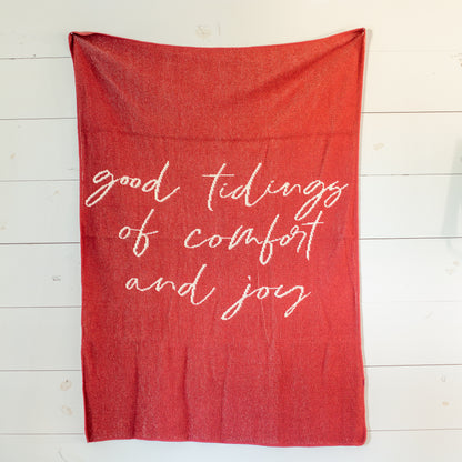 Good Tidings of Comfort and Joy Recycled Cotton Throw | Made in USA