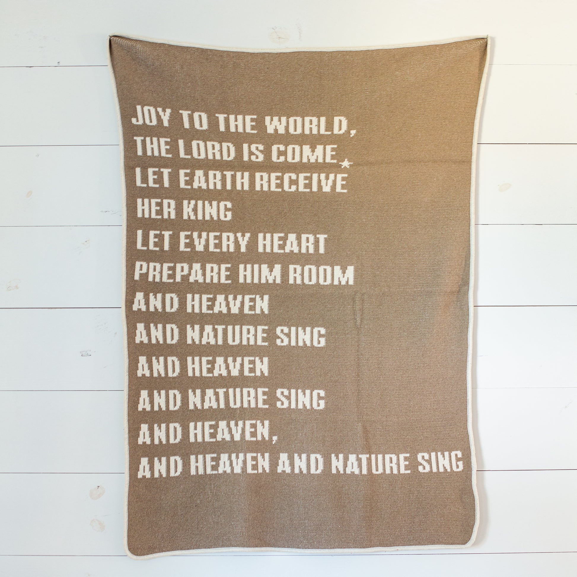 Joy to the World Recycled Cotton Throw Blanket | Made in USA