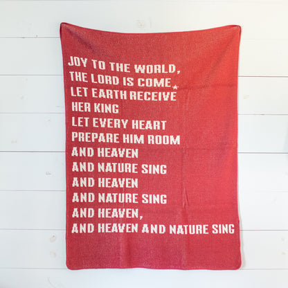 Joy to the World Recycled Cotton Throw Blanket | Made in USA