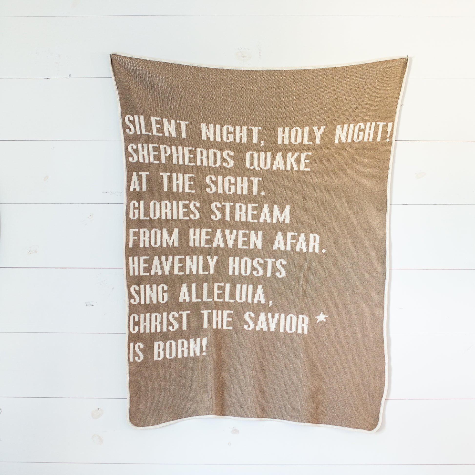 Silent Night Recycled Cotton Throw Blanket | Made in USA