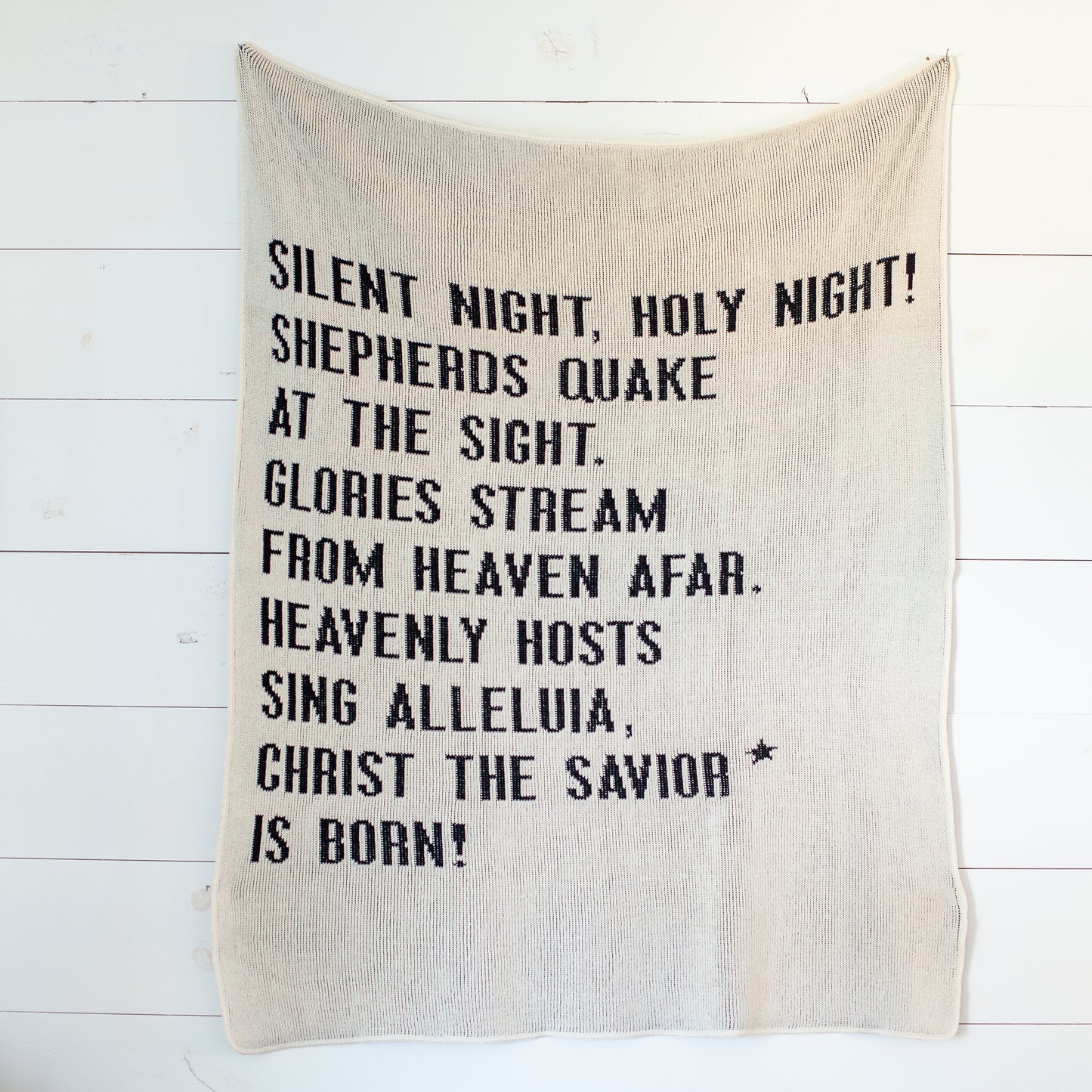 Silent Night Recycled Cotton Throw Blanket | Made in USA