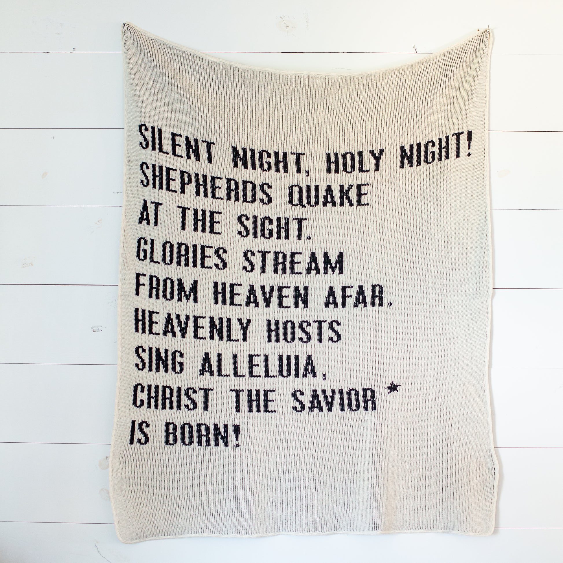 Silent Night Recycled Cotton Throw Blanket | Made in USA