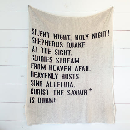 Silent Night Recycled Cotton Throw Blanket | Made in USA