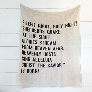 
                  
                    Load image into Gallery viewer, Made in the USA | Recycled Cotton Blend Silent Night Block Throw Blanket
                  
                
