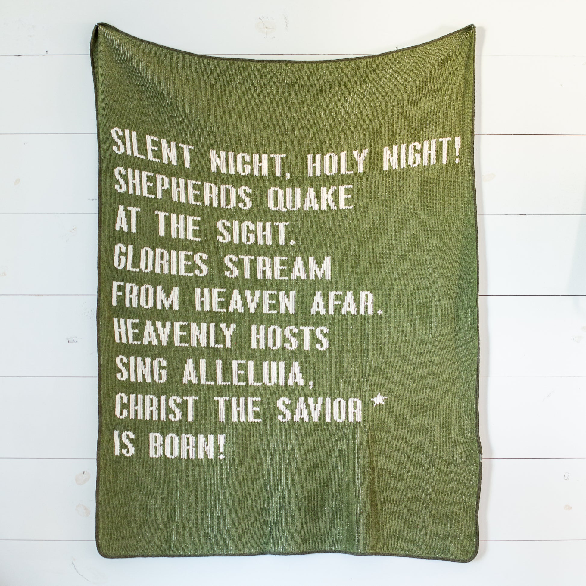 Silent Night Recycled Cotton Throw Blanket | Made in USA