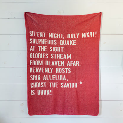 Silent Night Recycled Cotton Throw Blanket | Made in USA