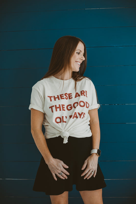 These Are the Good Ol' Days Unisex Crewneck Tee | GOTS Certified Organic Cotton | Cream